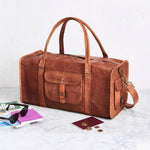 Men's Leather Duffel Bag 20 inch